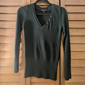 Black V-Neck Sweater by Takeout
